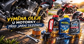 Výměna oleje u motorky před jarní sezónou