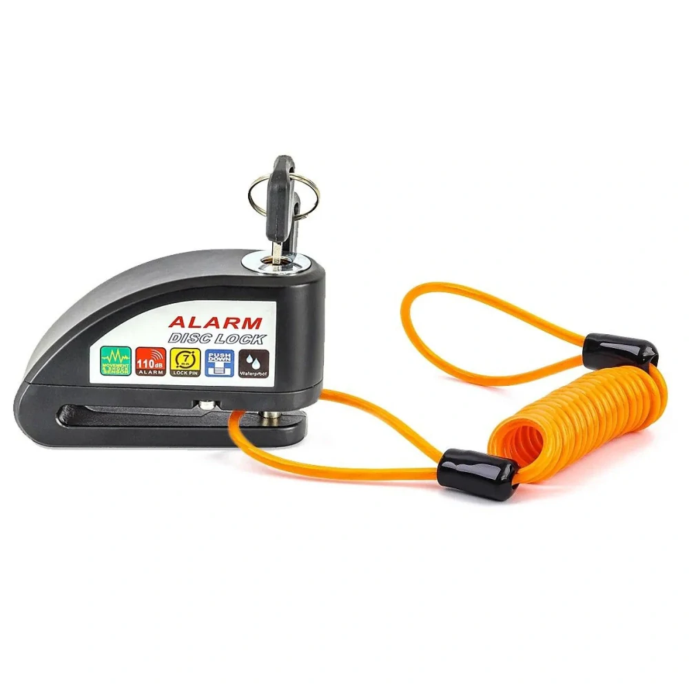 TXR Zámek na motorku s alarmem 110db černý