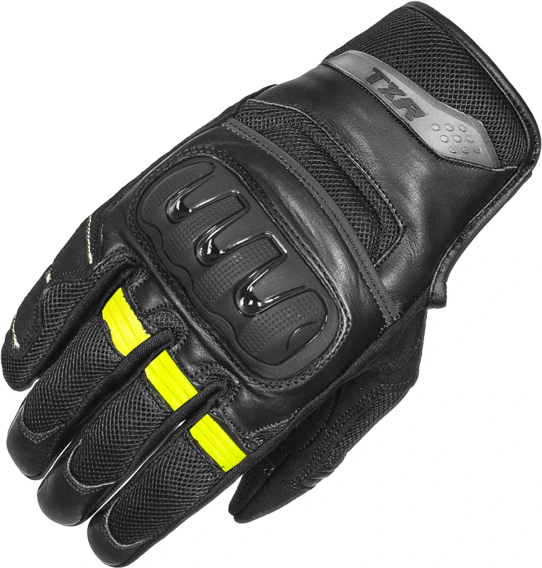 TXR Rukavice na motorku Aerosport černo-fluo žluté XXL