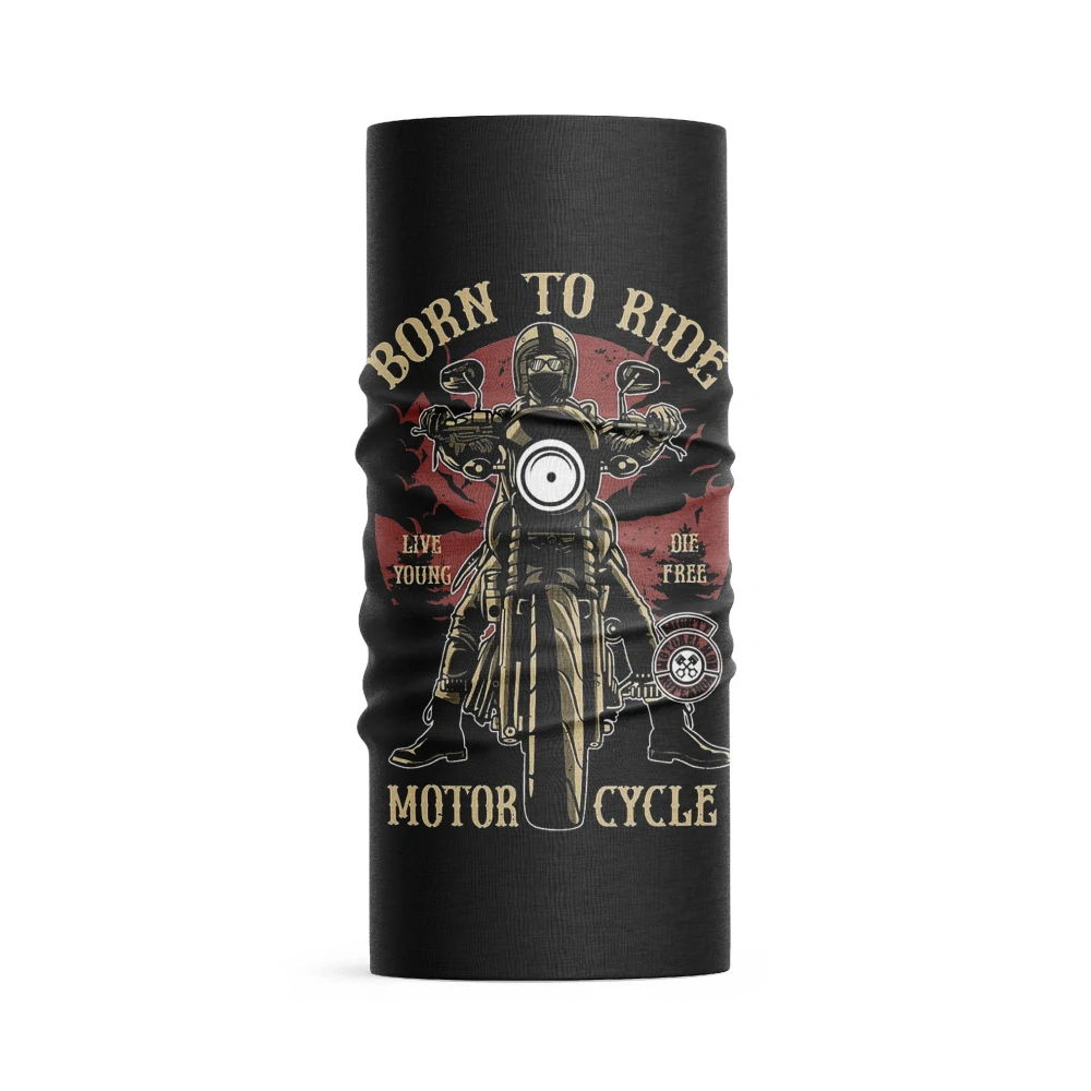 TXR Multifunkční šátek Born to Ride (Multifunkční kukla na motorku, lyže a mnoho sportovních aktivit.)