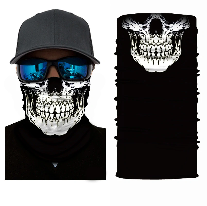 TXR Multifunkční šátek Skull (Multifunkční kukla na motorku, lyže a mnoho sportovních aktivit.)