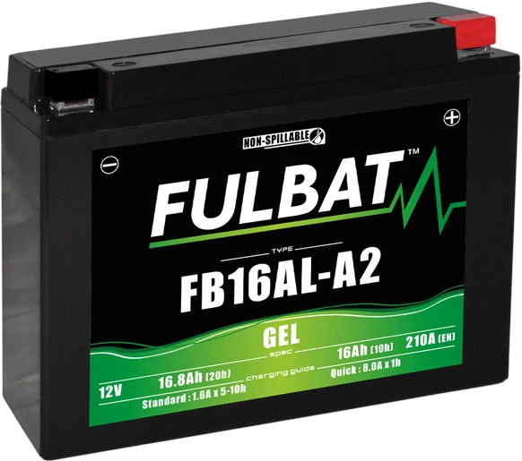 FULBAT FB16AL-A2 12V 16Ah 210A (YB16AL-A2) 205x70x162mm P+ GEL bezúdržbová motobaterie