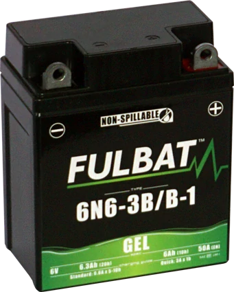 FULBAT 6N6-3B/B-1 6V 6Ah 50A 95x55x117mm P+ GEL bezúdržbová motobaterie