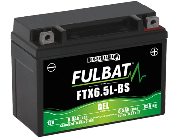 FULBAT FTX6.5L-BS 12V 6,5Ah 85A 139x66x102mm P+ GEL bezúdržbová motobaterie