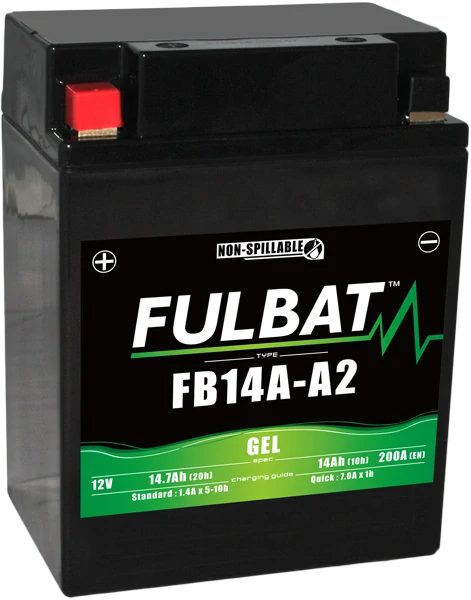 FULBAT FB14A-A2 12V 14Ah 210A 134x89x166mm L+ GEL bezúdržbová motobaterie