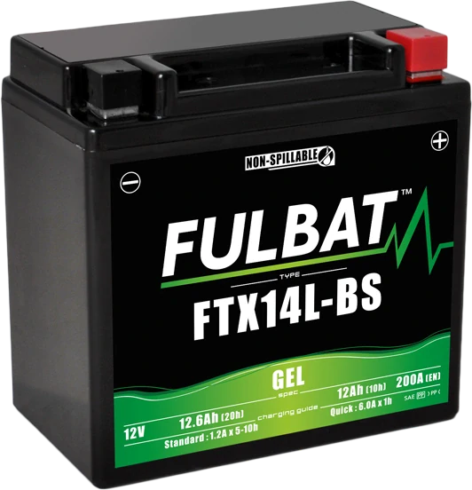 FULBAT FTX14L-BS 12V 12Ah 200A 150x87x145mm P+ GEL bezúdržbová motobaterie