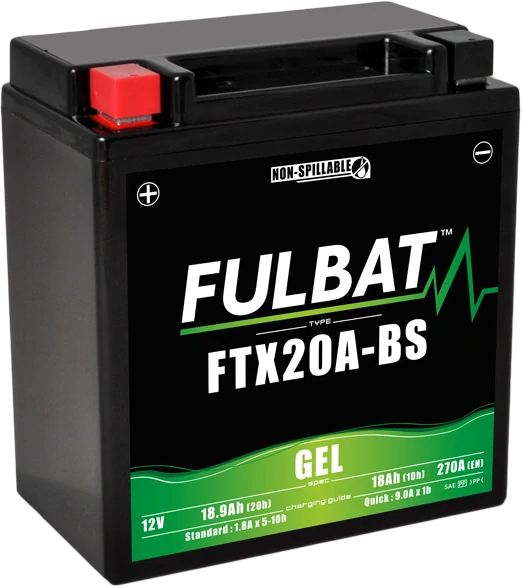 FULBAT FTX20A-BS 12V 18Ah 270A 150x87x161mm L+ GEL bezúdržbová motobaterie