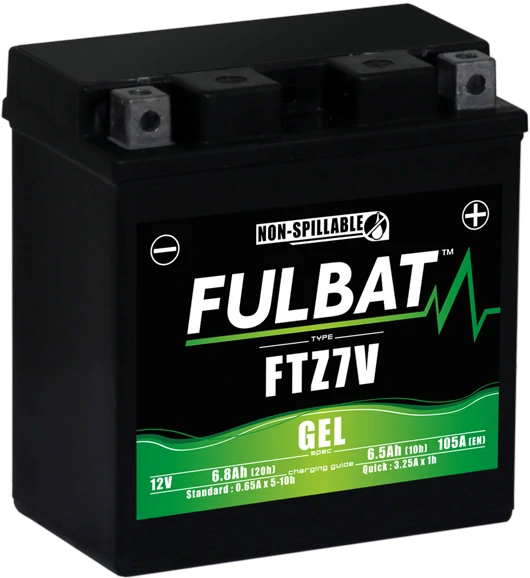 FULBAT FTZ7V 12V 6,5Ah 105A 113x70x105mm P+ GEL bezúdržbová motobaterie