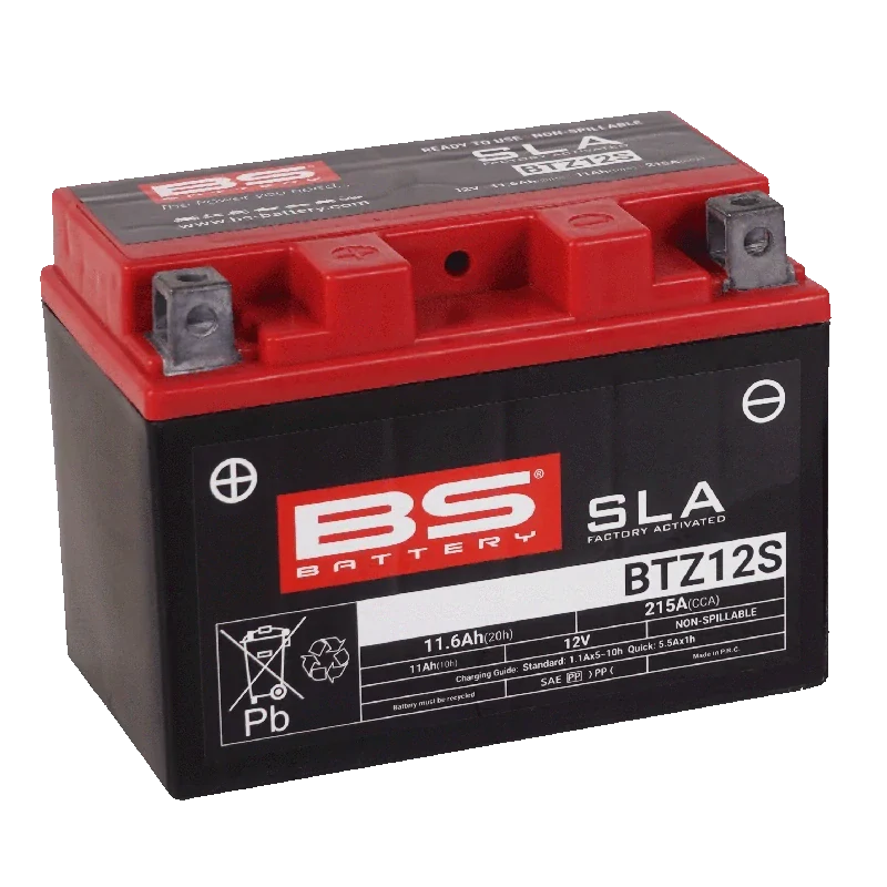BS-BATTERY BTZ12S 12V 11Ah 215A (YTZ12S) 150x88x110mm L+ AGM bezúdržbová motobaterie