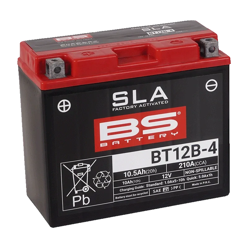 BS-BATTERY BT12B-4 12V 10Ah 210A (YT12B-4) 150x69x130mm L+ AGM bezúdržbová motobaterie