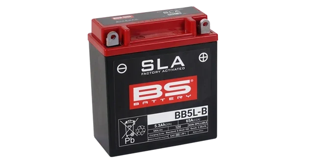 BS-BATTERY BB5L-B 12V 5Ah 65A (YB5L-B) 120x60x130mm P+ AGM bezúdržbová motobaterie