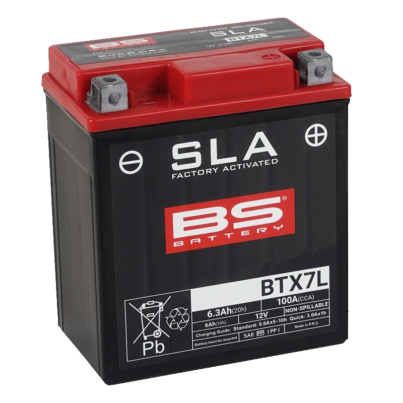 BS-BATTERY BTX7L 12V 6Ah 100A (YTX7L) 113x70x130mm P+ AGM bezúdržbová motobaterie