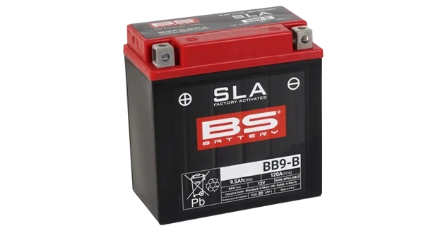 BS-BATTERY BB9-B 12V 9Ah 120A (YB9-B) 135x75x139mm L+ AGM bezúdržbová motobaterie