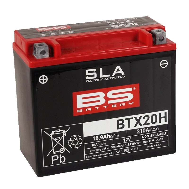 BS-BATTERY BTX20H 12V 18Ah 310A (YTX20) 175x87x155mm L+ AGM bezúdržbová motobaterie
