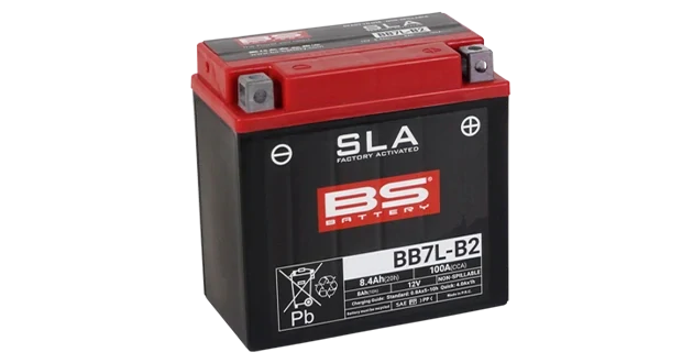 BS-BATTERY BB7L-B2 12V 8Ah 100A (YB7L-B2) 135x75x133mm P+ AGM bezúdržbová motobaterie