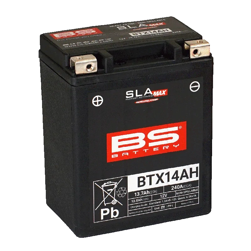 BS-BATTERY BTX14AH 12V 13Ah 240A (YTX14AH) 134x89x164mm L+ AGM bezúdržbová motobaterie