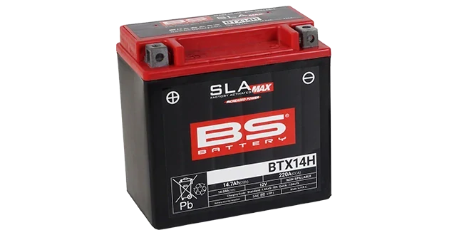 BS-BATTERY BTX14H 12V 14Ah 220A (YTX14H) 150x87x145mm L+ AGM bezúdržbová motobaterie