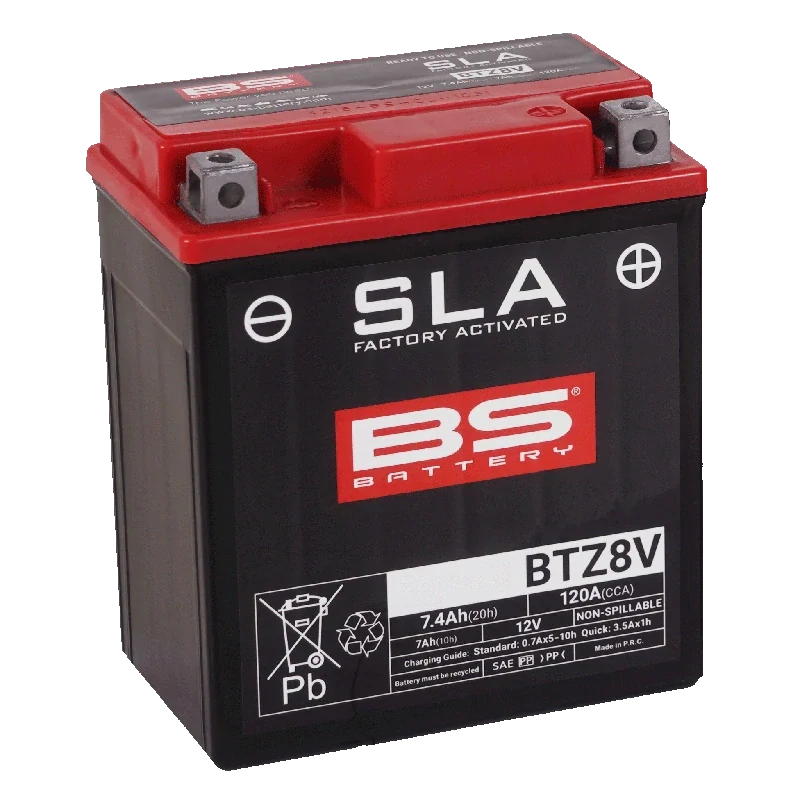 BS-BATTERY BTZ8V 12V 7Ah 120A (YTZ8V) 113x70x130mm P+ AGM bezúdržbová motobaterie