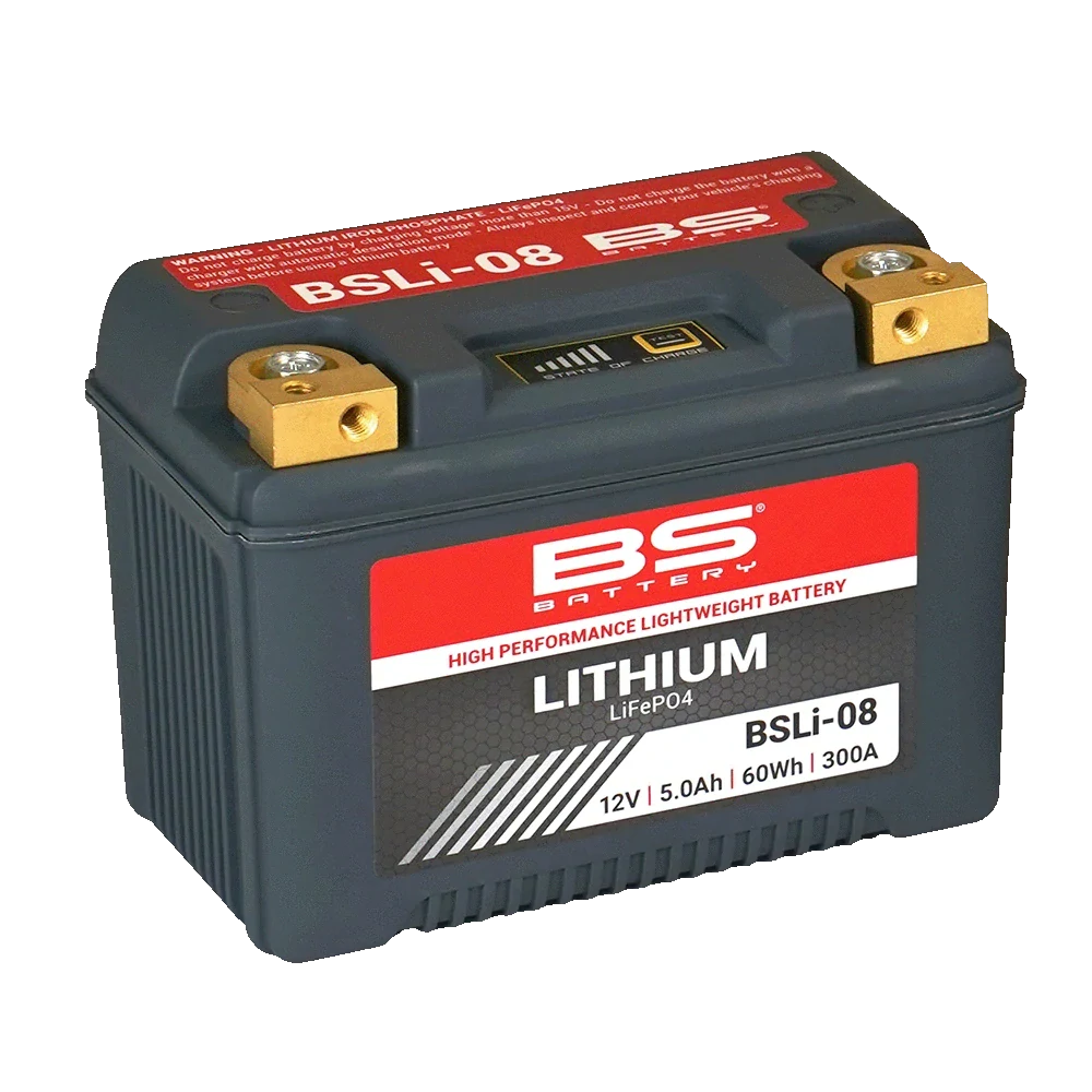 BS-BATTERY BSLI-08 12V 5Ah 300A P+ LiFePO4 lithiová motobaterie