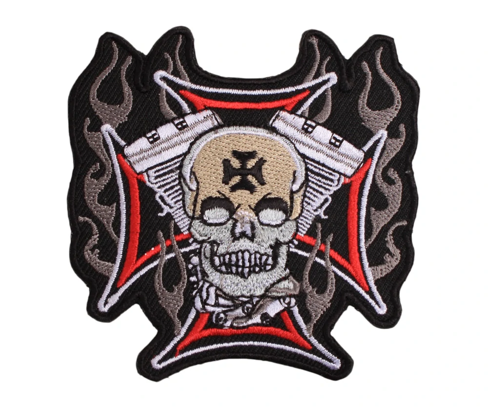 TXR Moto nášivka kříž-válce-lebka