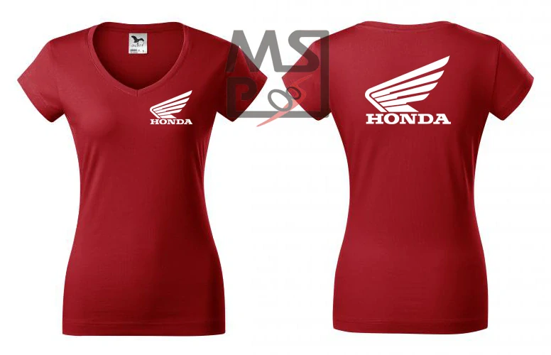 Dámské triko s motivem Honda 11 červené 2XL