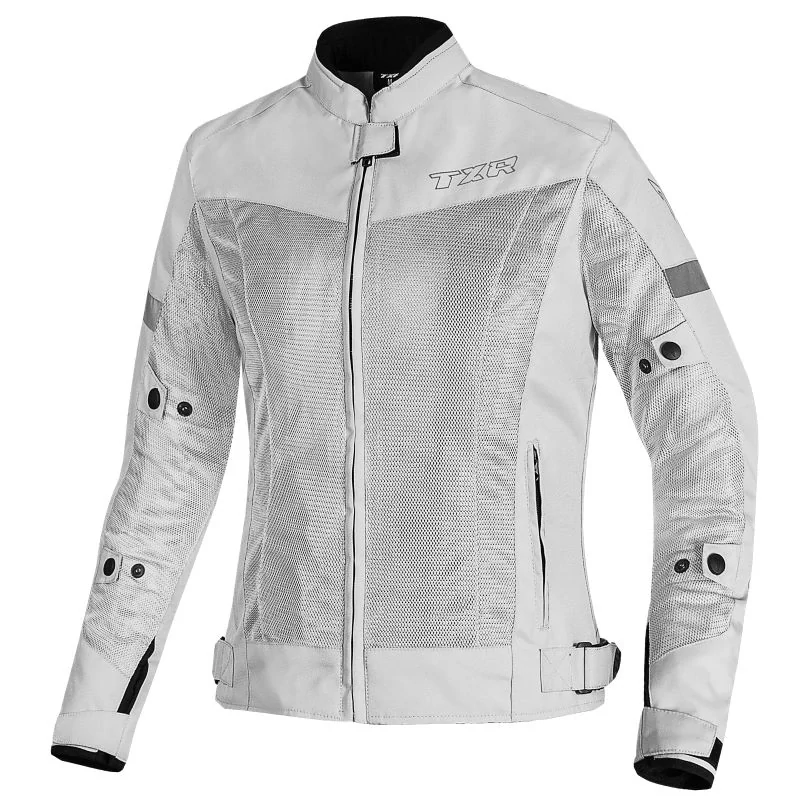 TXR Dámská bunda na motorku Summer stříbrná 3XL