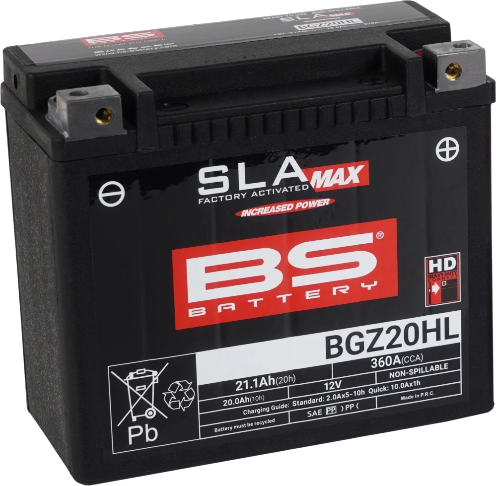BS-BATTERY BGZ20HL 12V 20Ah 360A 176x89x154mm P+ AGM bezúdržbová motobaterie