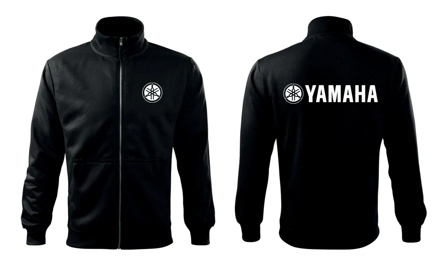 Mikina na zip s motivem Yamaha 3XL černá