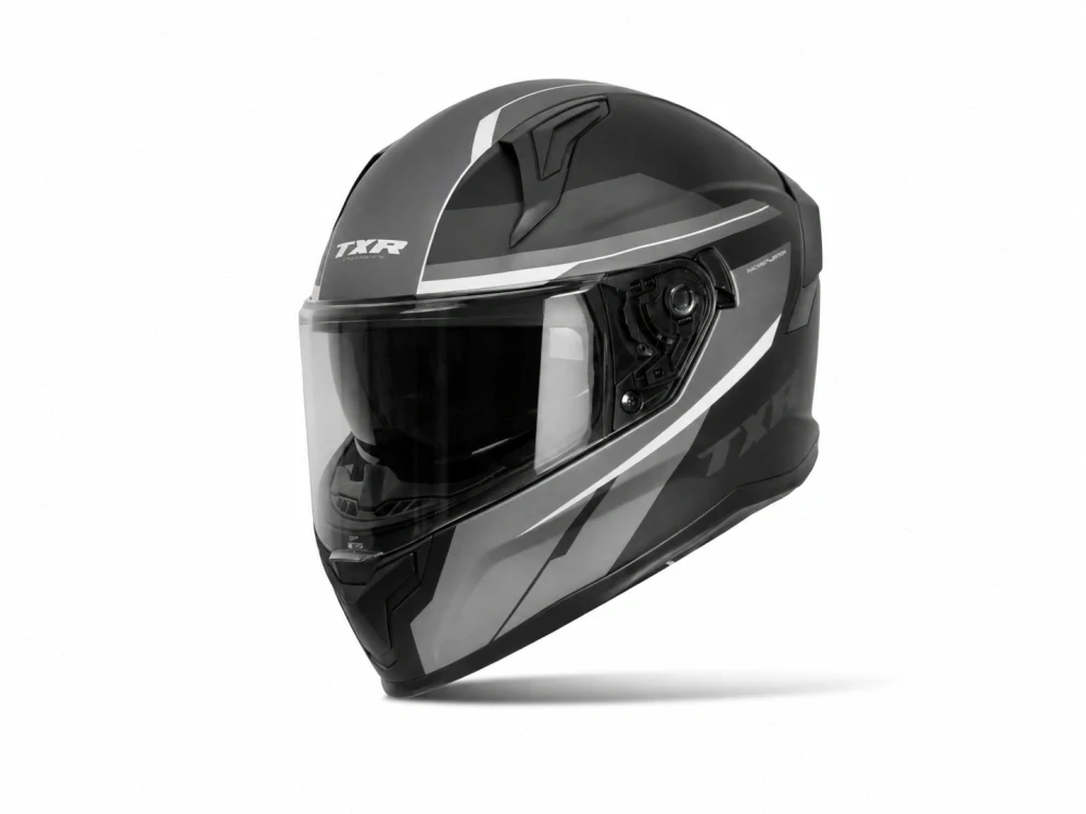 TXR Integrální helma na motorku Raptor černo-šedo-bílá L