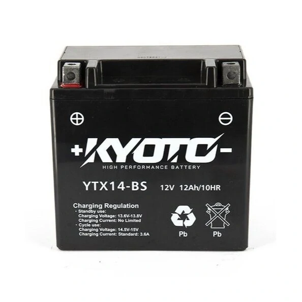 KYOTO GTX14-BS 12V 12Ah 200A 150x87x145mm L+ AGM bezúdržbová motobaterie