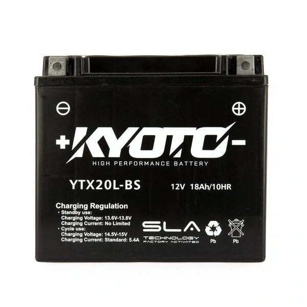 KYOTO GTX20L-BS 12V 18Ah 245A 175x87x155mm P+ AGM bezúdržbová motobaterie