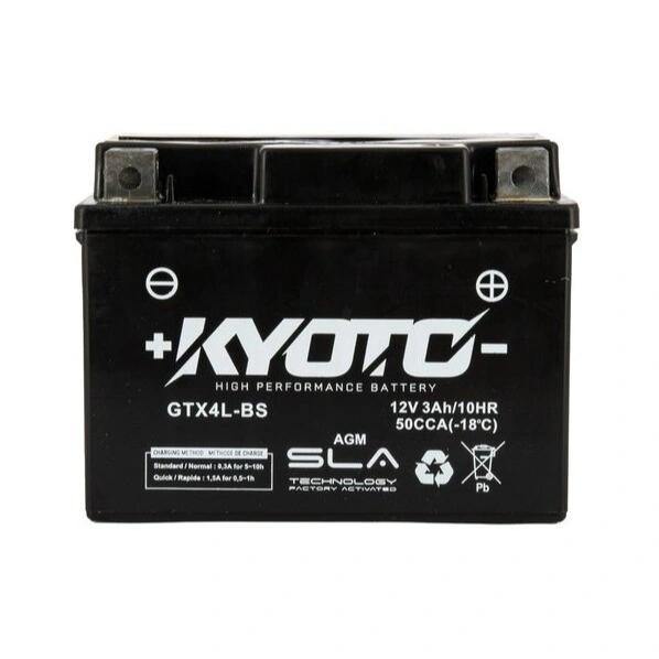 KYOTO GTX4L-BS 12V 4Ah 50A 114x71x86mm P+ AGM bezúdržbová motobaterie