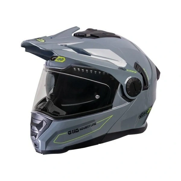 GARIBALDI Přilba G110 Adventure výklopná lesklá šedá XL