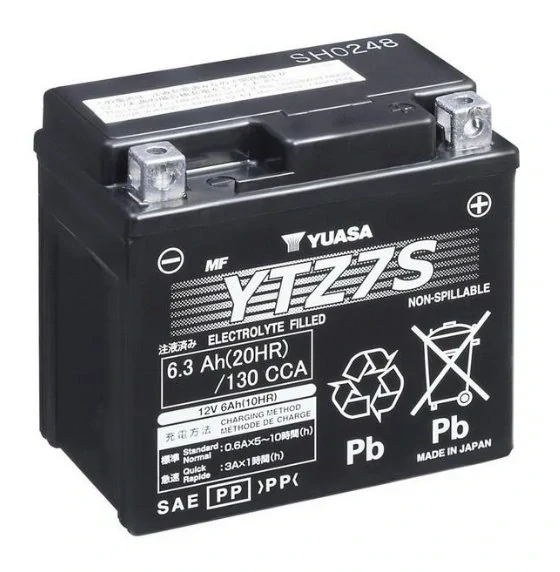 YUASA Motobaterie HP MF AGM YTZ7S 12V 6Ah 130A (113x70x105mm) T5 "+ P"