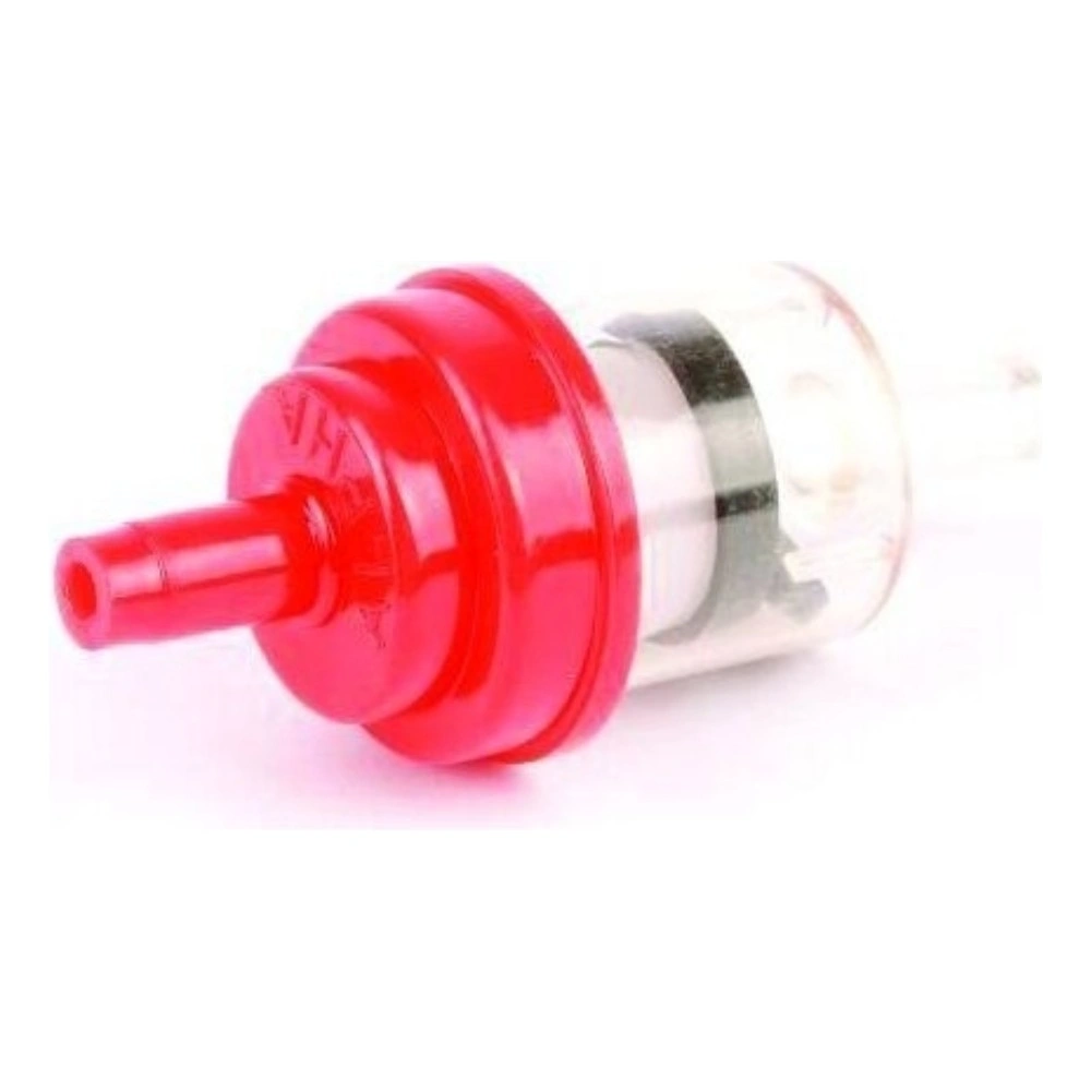 Palivový filtr na motorku 6 mm (1/4") červený