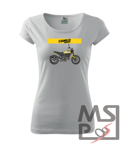 Dámské Triko s moto motivem 219 Ducati Scrambler