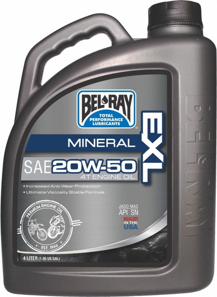 BEL-RAY Motorový olej EXL MINERAL 4T 20W50 4L