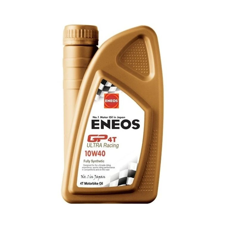 ENEOS Motorový olej GP4T ULTRA Racing 10W40 1l (Plně syntetický vysoce výkonný motorový olej pro čtyřtaktní motocykly)