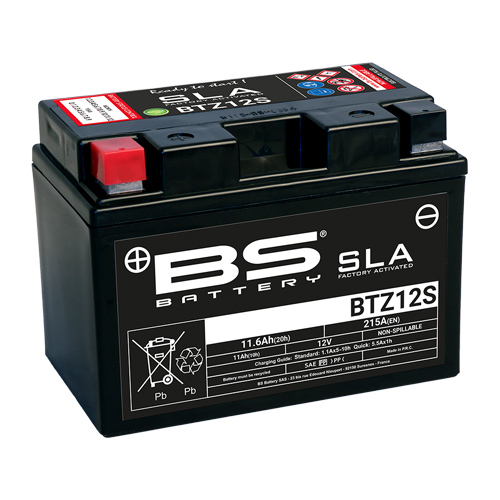 BS-BATTERY BTZ12S 12V 11Ah 215A (YTZ12S) 150x88x110mm L+ AGM bezúdržbová motobaterie