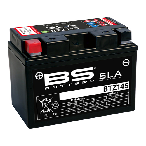 BS-BATTERY BTZ14S 12V 11.2Ah 230A (YTZ14S) 150x88x110mm L+ AGM bezúdržbová motobaterie
