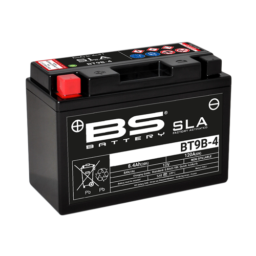 BS-BATTERY BT9B-4 12V 8Ah 120A (YT9B-4) 150x70x105mm L+ AGM bezúdržbová motobaterie