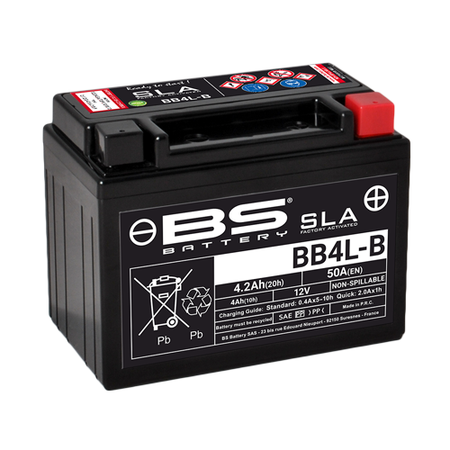 BS-BATTERY V továrně aktivovaný akumulátor BB4L-B (FA) (YB4L-B (FA)) SLA