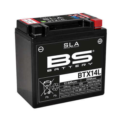 BS-BATTERY V továrně aktivovaný akumulátor BTX14L (FA) (YTX14L (FA)) SLA