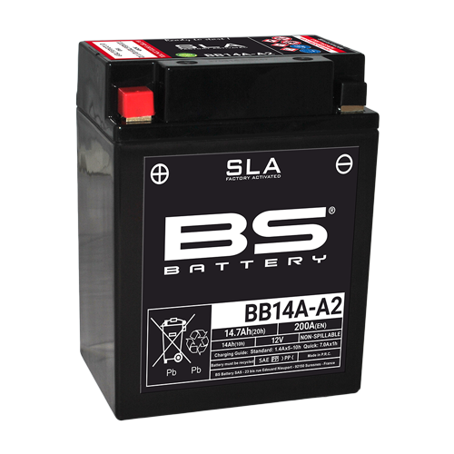 BS-BATTERY BB14A-A2 12V 14Ah 200A (YB14A-A2) 134x88x176mm L+ AGM bezúdržbová motobaterie