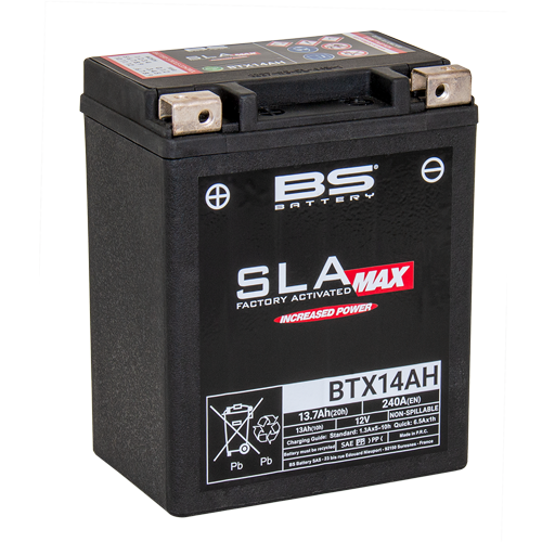 BS-BATTERY BTX14AH 12V 13Ah 240A (YTX14AH) 134x89x164mm L+ AGM bezúdržbová motobaterie