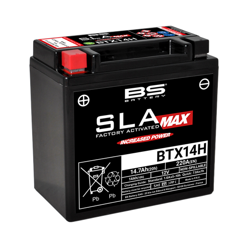 BS-BATTERY V továrně aktivovaný akumulátor BTX14H (FA) (YTX14H (FA)) SLA MAX