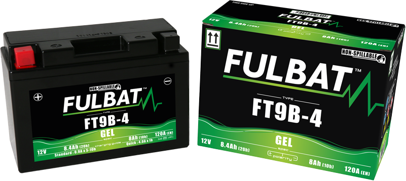 FULBAT FT9B-4 12V 8Ah 120A (YT9B-4) 150x68x105mm L+ GEL bezúdržbová motobaterie