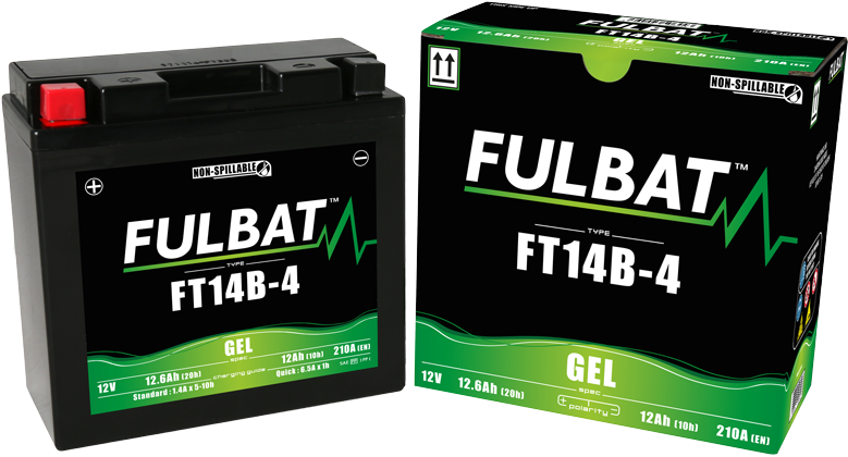 FULBAT FT14B-4 12V 12Ah 210A (YT14B-4) 150x69x145mm L+ GEL bezúdržbová motobaterie