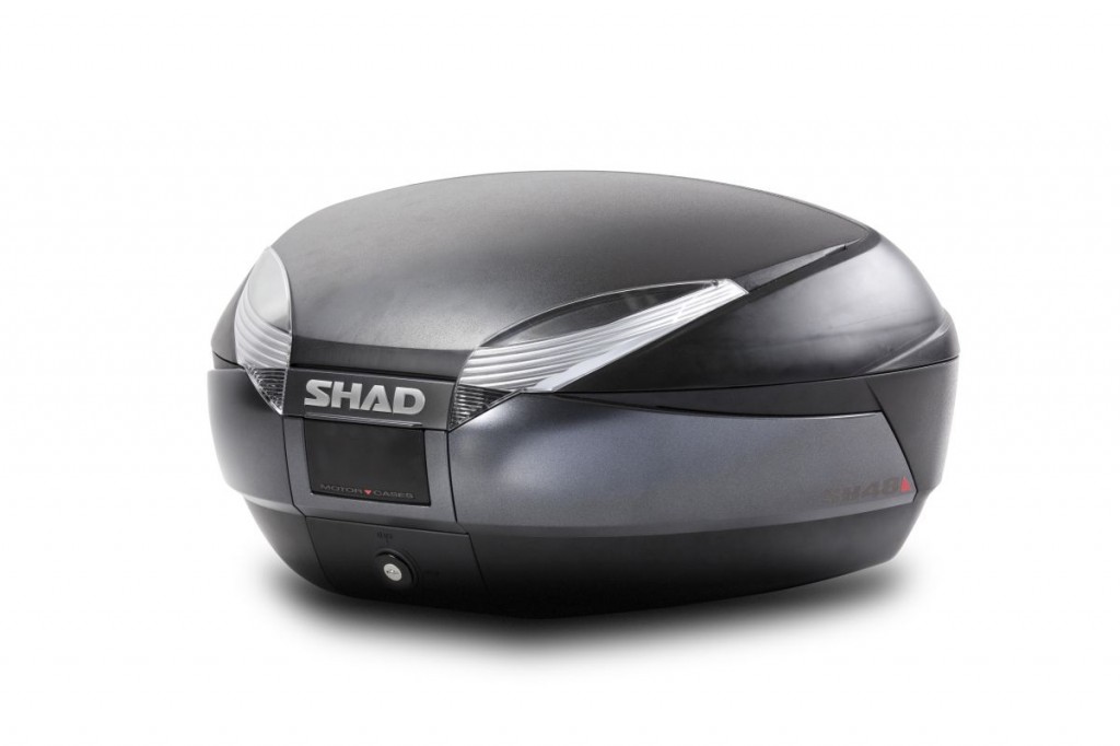 SHAD Vrchní kufr na motorku SH48 Tmavě šedá se zámkem PREMIUM SMART