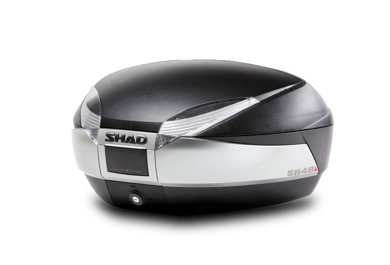 SHAD Vrchní kufr na motorku SH48 Nový titan se zámkem PREMIUM SMART